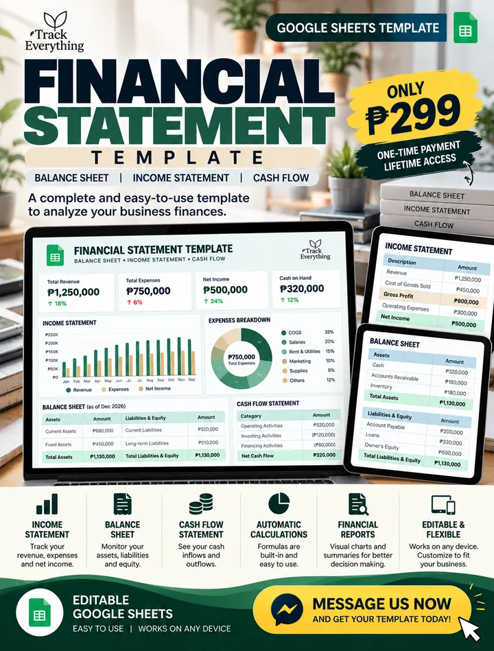 Financial Statement Template product preview