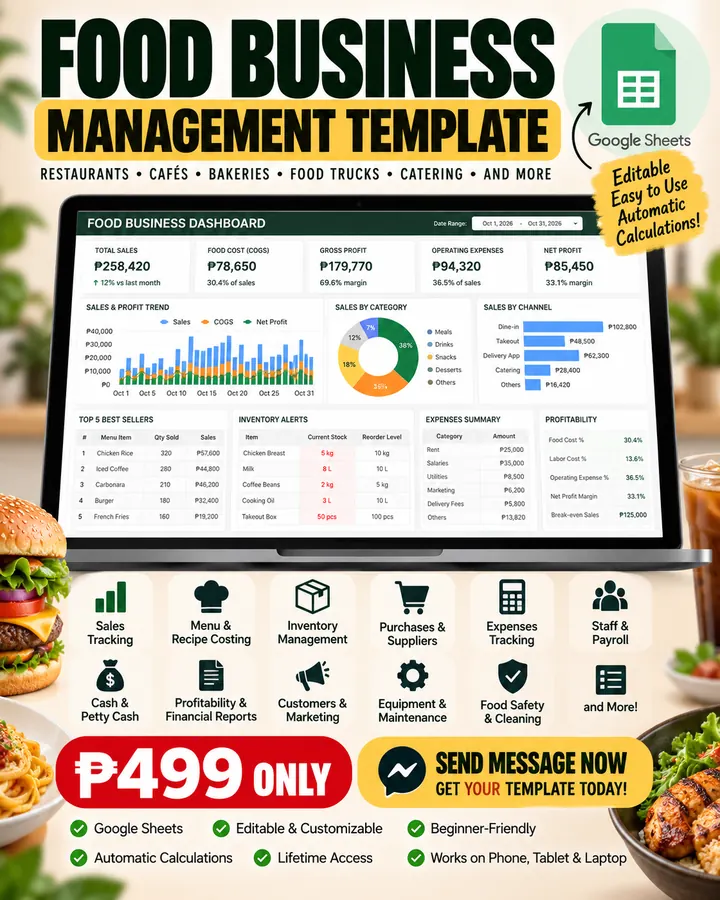 Food Business Template product preview
