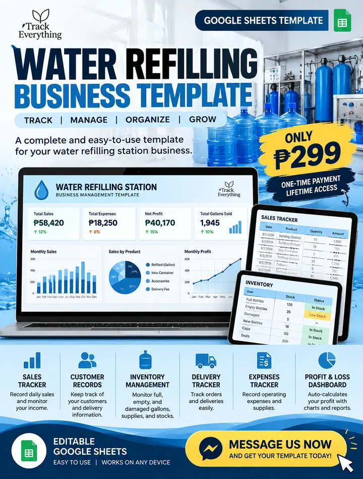 Water Refilling Shop Template product preview